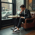 HEED NYC Men's Classic Black & White Vegan Leather Sneaker